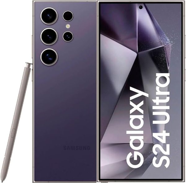 Samsung Galaxy S24 Ultra 5G (GSM Unlocked, International Version) 1TB + 12GB RAM Android 14 Smartphone (Titanium Violet)